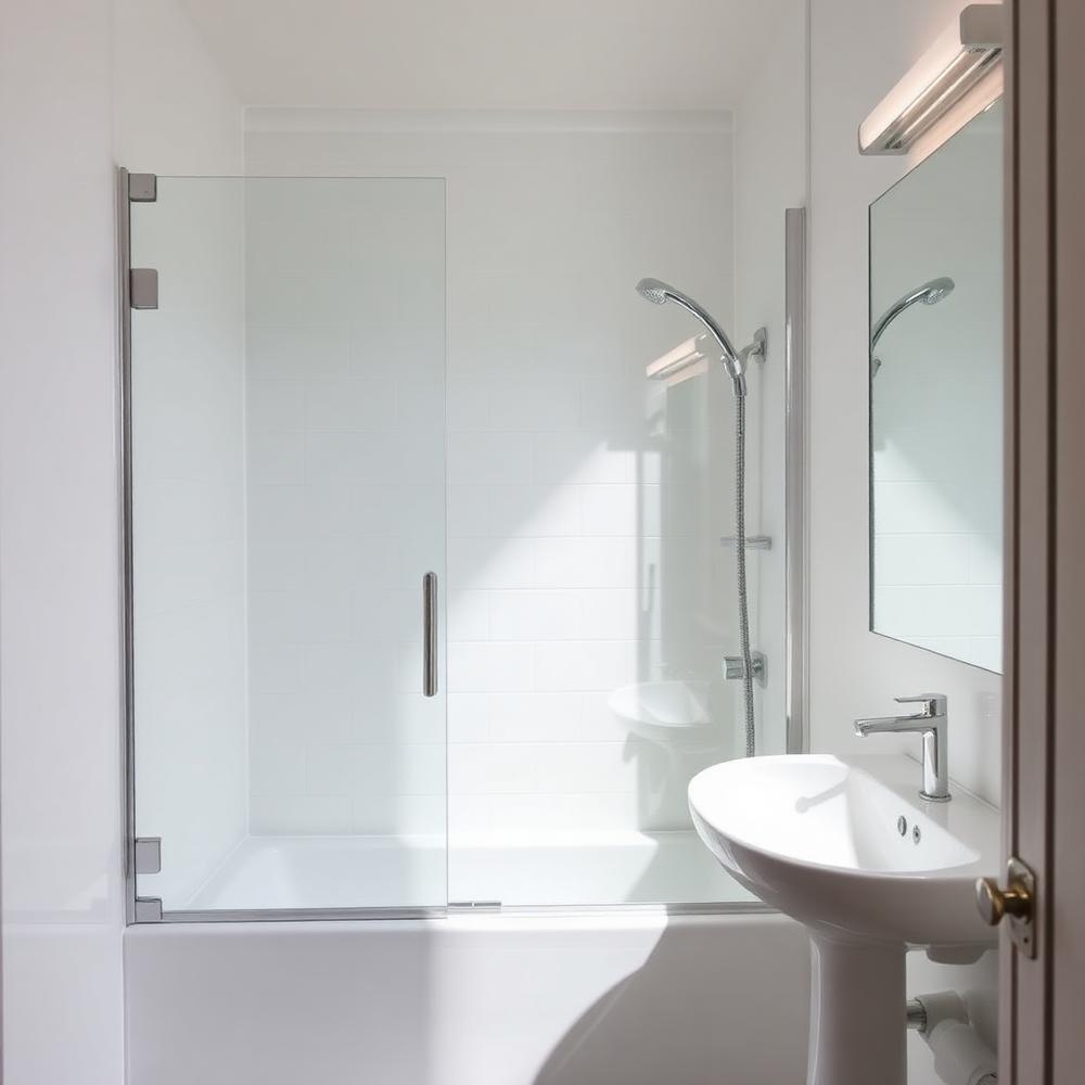 Clean bathroom with polished fixtures
