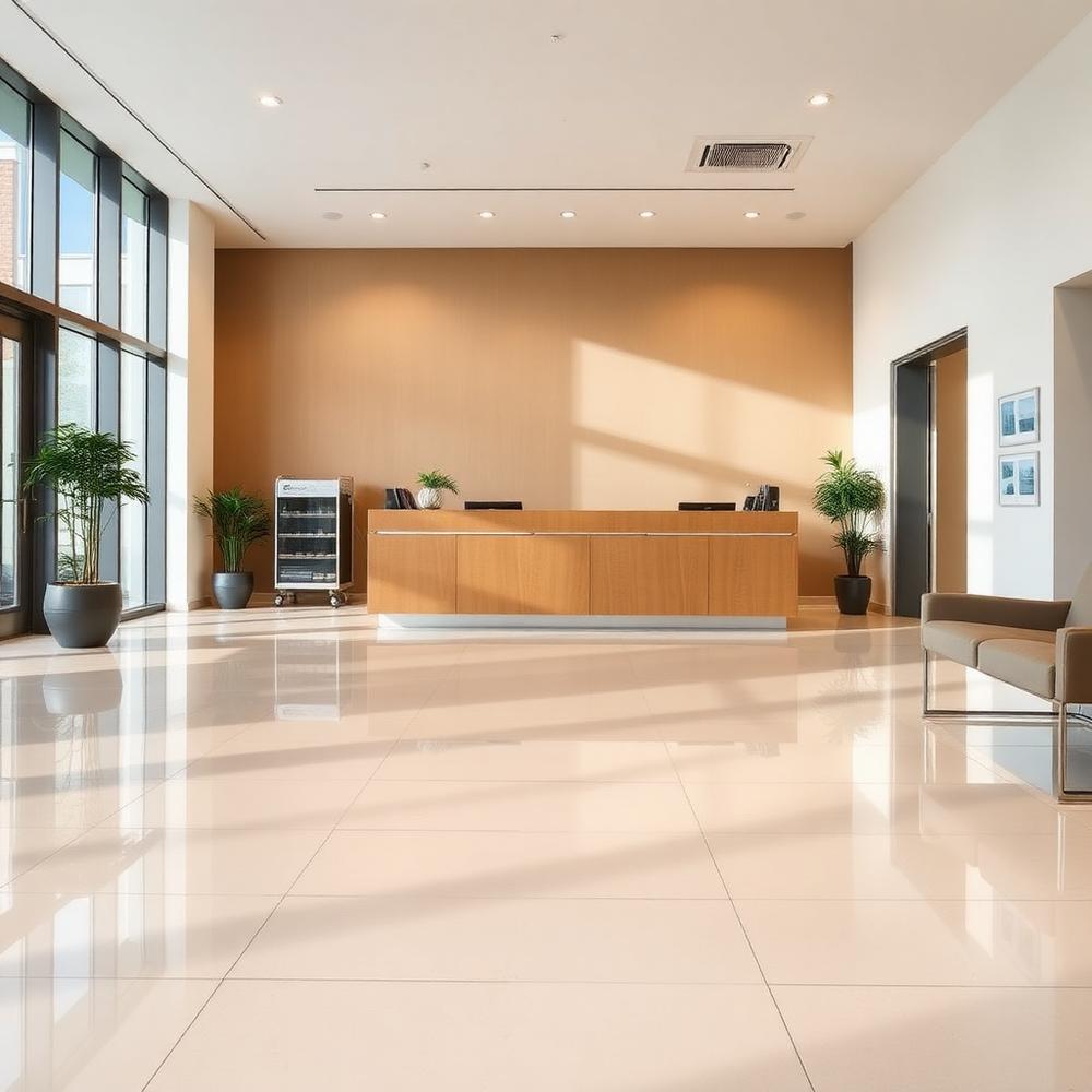 Cleaned commercial office reception