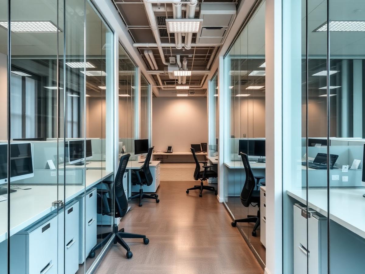 Modern commercial office space cleaned by Well Swept